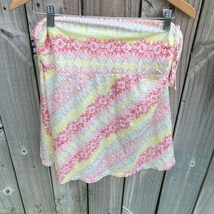 Patagonia Strapless Ruched Top Sz Large EUC